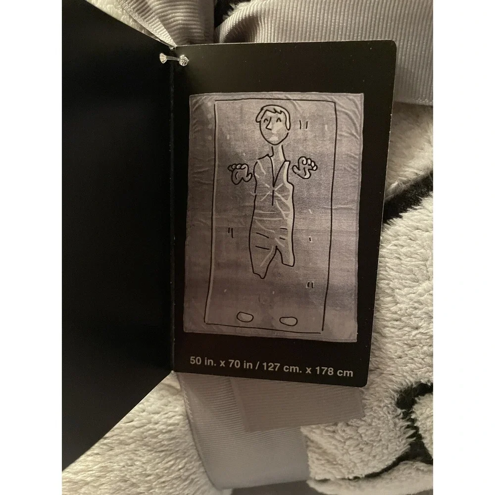 NEW Disney Galaxy's Edge‎ Star Wars Han Solo in Carbonite Fleece Blanket Throw